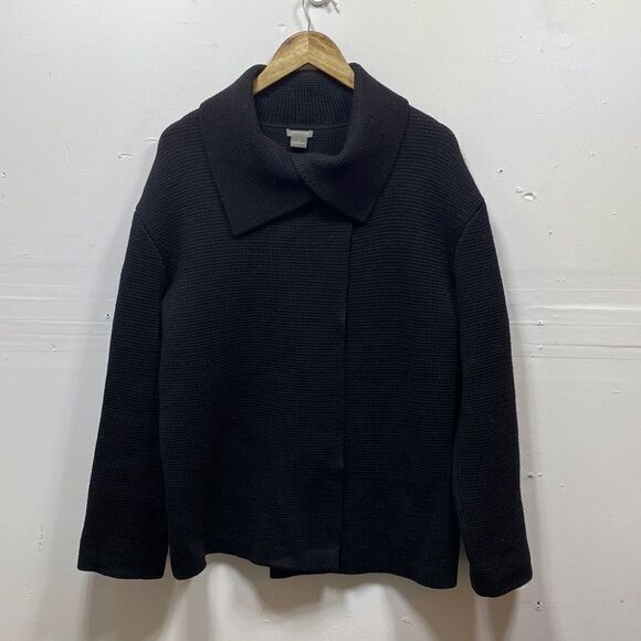 Ann Taylor Chunky Knit Collared Cardigan Large - Picture 1 of 5